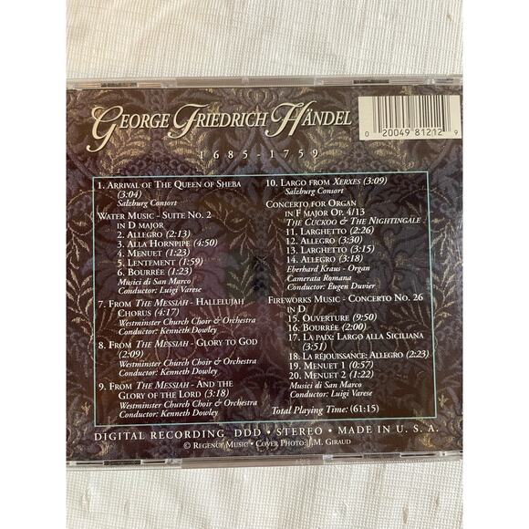 Handel The Masterpiece Collection Volume 5 EUC - Picture 2 of 5